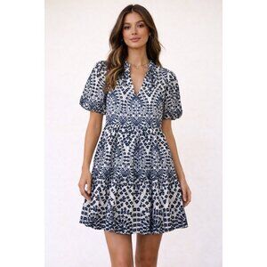 Sugarlips Pauline Women's Size M Cotton White Embroidered Casual Dress